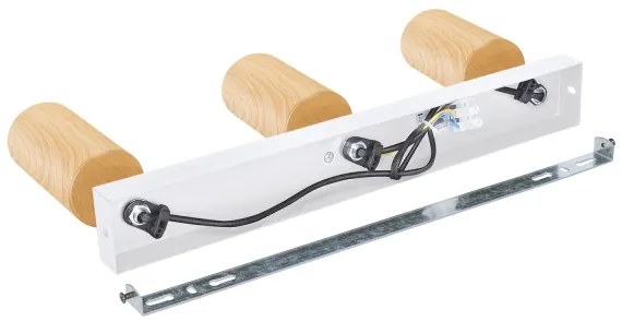 Brilagi - Bodové svietidlo SELE 3xGU10/30W/230V biela/dekor duba