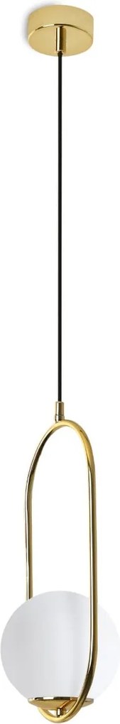 Závesné svietidlo Florence, 1x biele sklenené tienidlo, g, U