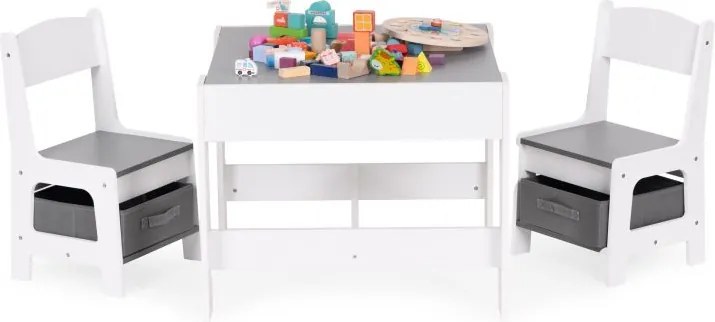 Sada nábytku pre deti stolík + 2 stoličky a kriedová tabuľa