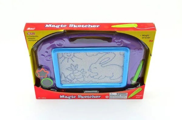Magnetická tabuľka kresliaca s doplnkami plast 32x24cm