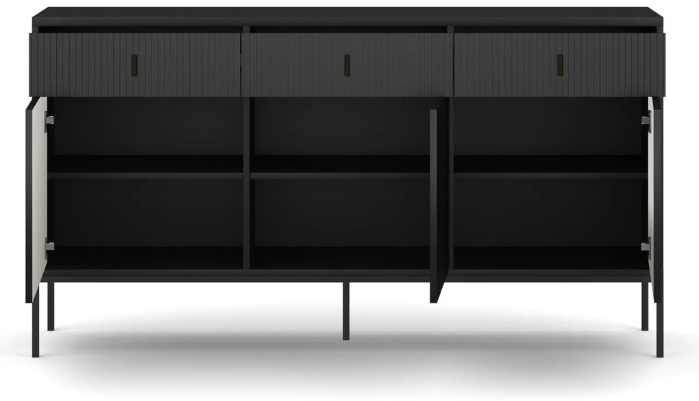 Komoda Maggiore 154,5 cm čierna