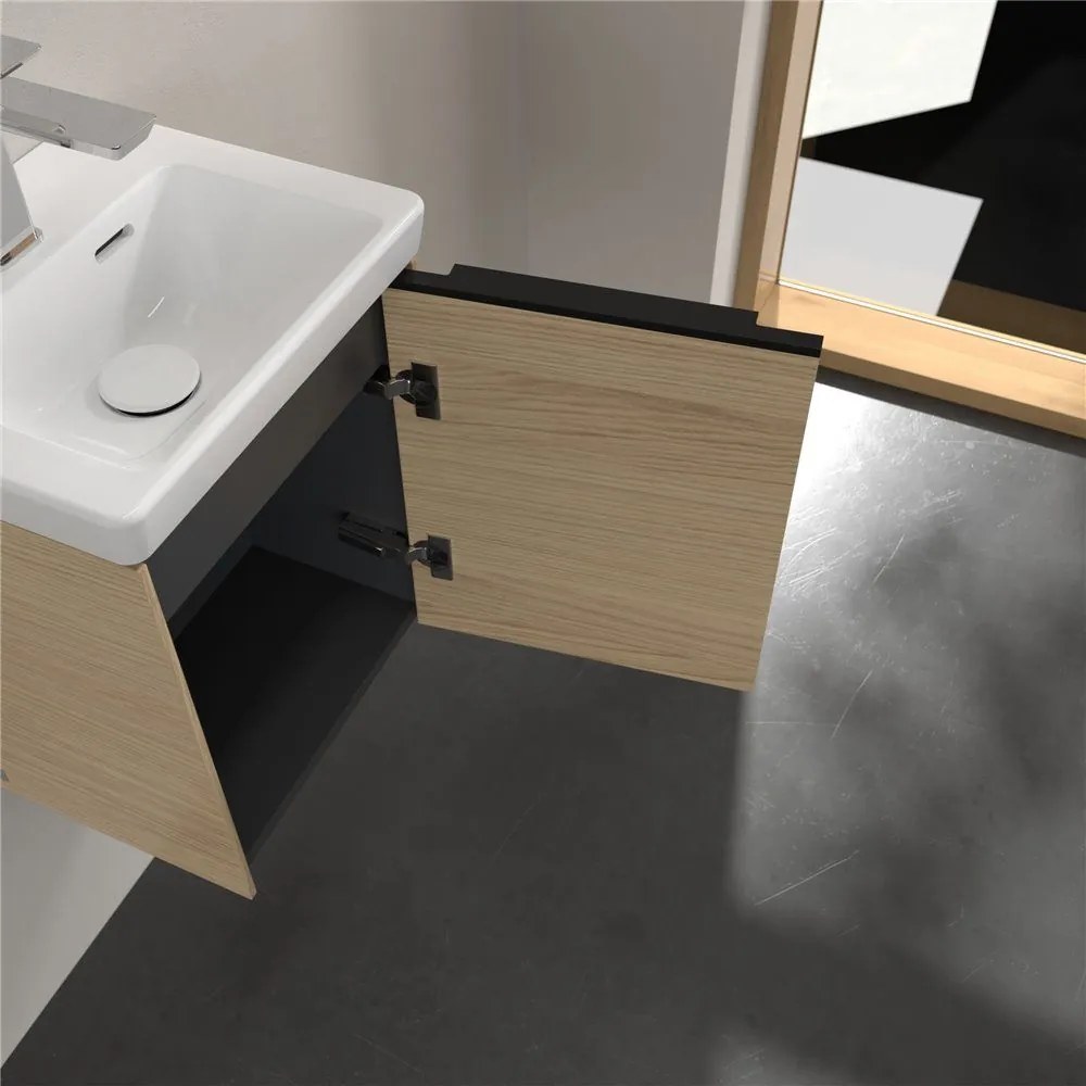 VILLEROY &amp; BOCH Subway 3.0 závesná skrinka pod umývadielko, 1 dvierka, pánty vpravo, 351 x 309 x 429 mm, Nordic Oak, C58401VJ