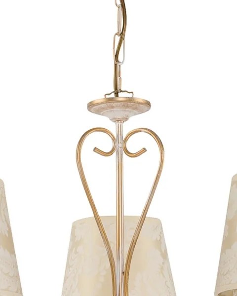 BRILAGI - Luster na reťazi SONIA 3xE27/15W/230V, priemer 64 cm, krémová/patina