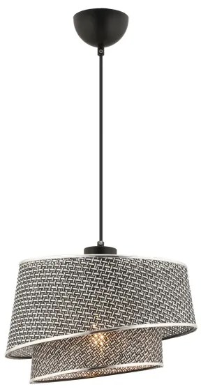 Závesný luster na lankách BARETTE 1xE27/60W/230V sivý/lesklý chróm