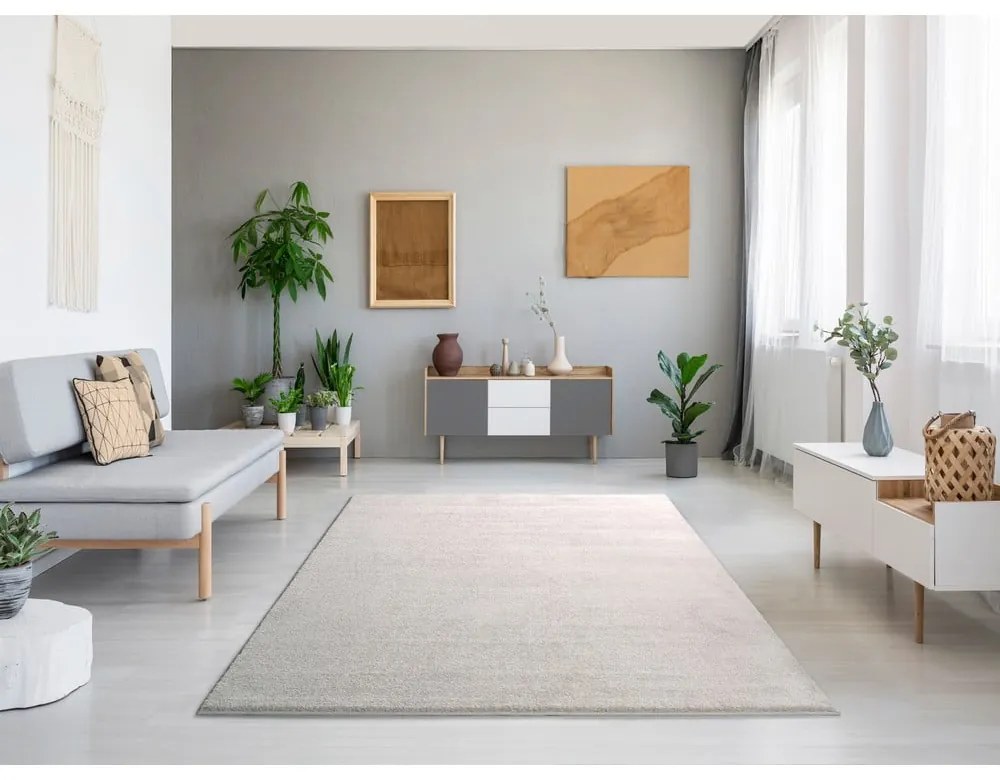 Krémovobiely koberec behúne 60x120 cm – Universal