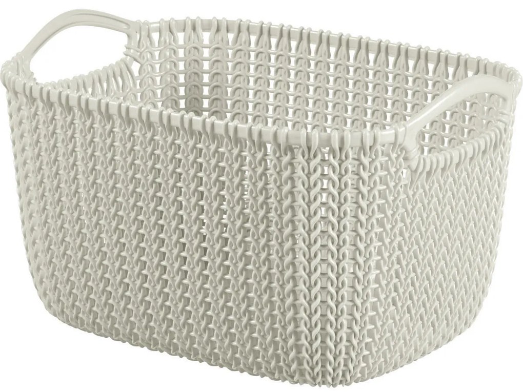 Curver Knit hranatý kôš 8l biely