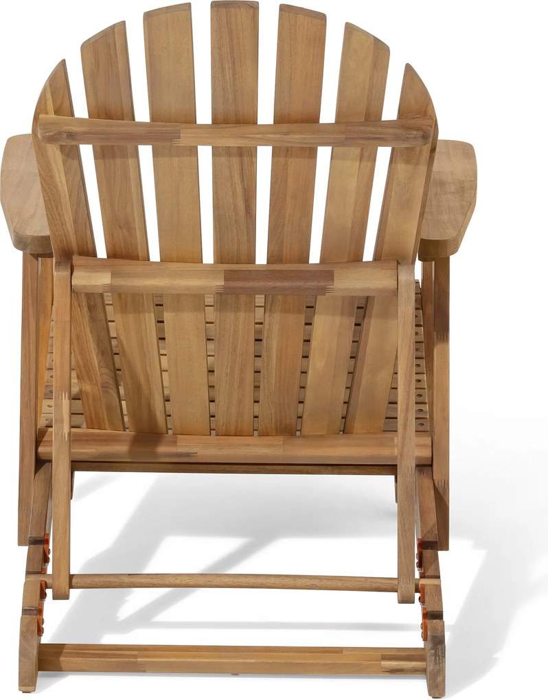 Adirondack relaxačné kreslo s vyťahovacou opierkou nôh, prírodné