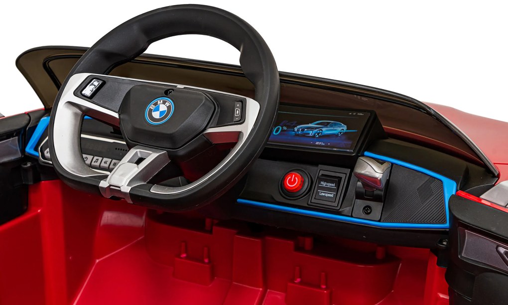 BMW i4 auto na batérie pre deti červené + diaľkové ovládanie
