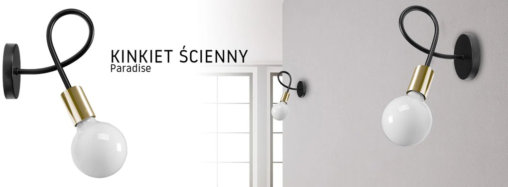 Toolight - Nástenná lampa 1xE27 60W APP516-1W, čierna, OSW-00073