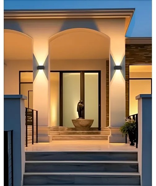 LED Solárne nástenné svietidlo 4xLED/1,5W/3,7V 1500 mAh IP54 čierna