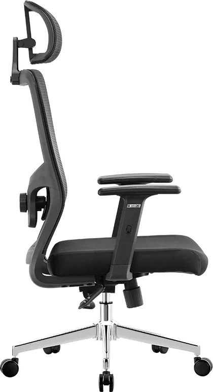 Kancelárska ergonomická stolička Neoseat LORELI — sieť / látka, čierna, nosnosť 150 kg