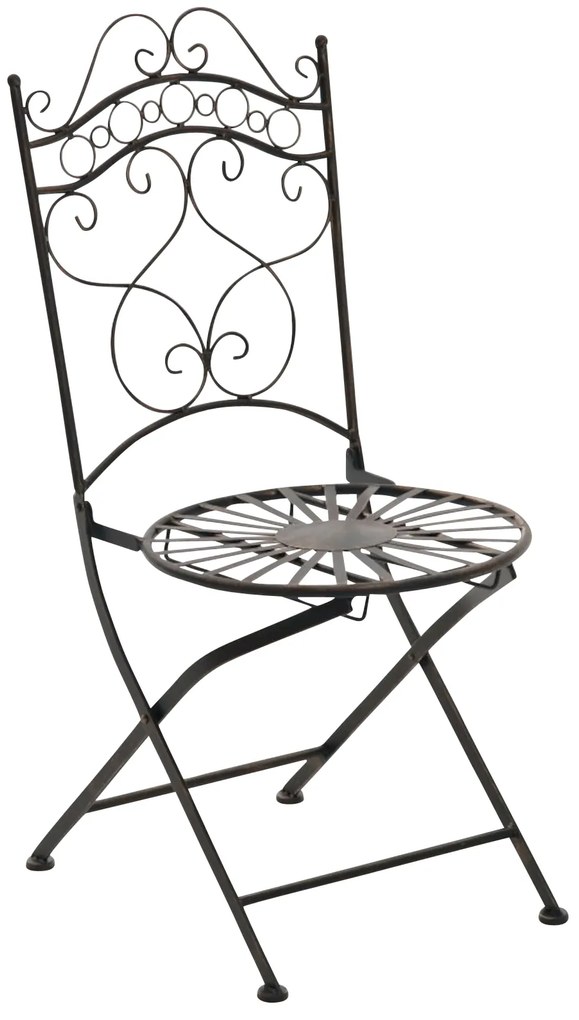 Kovová stolička skladacia Indra (SET 2 ks) - Bronzová