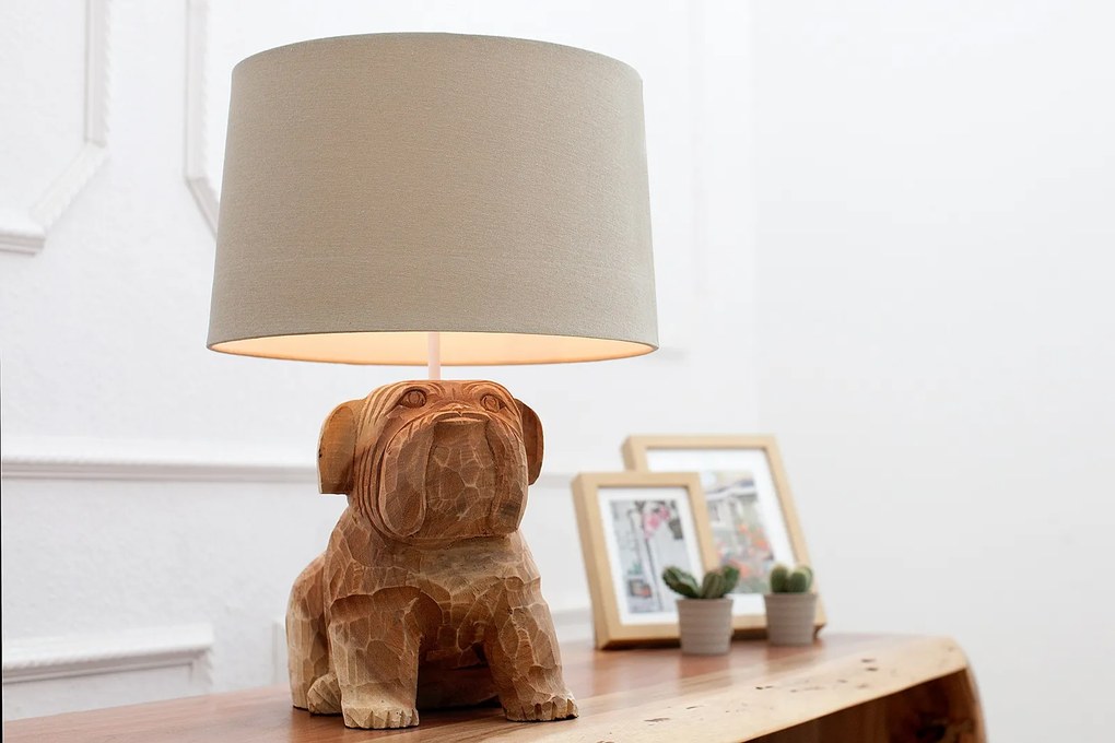 Bighome - Stolová lampa DOGGY 50 cm - hnedá