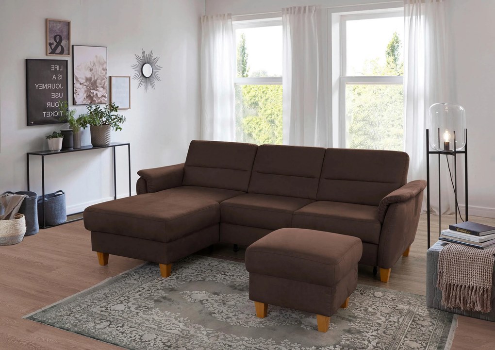 XXXLutz ROHOVÁ SEDAČKA, textil, tmavohnedá Sit & More - Sedačky - 000144019702