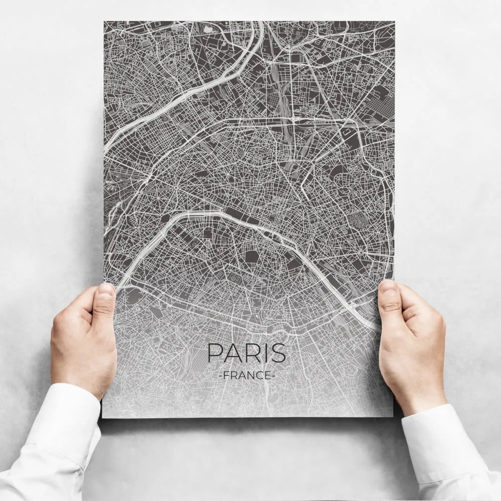 Obrazy na stenu - Map Of Paris II