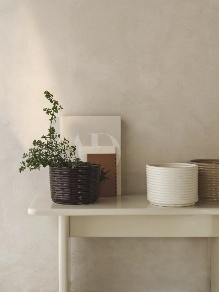 Ferm Living Obal na kvetináč Corduroy Off White