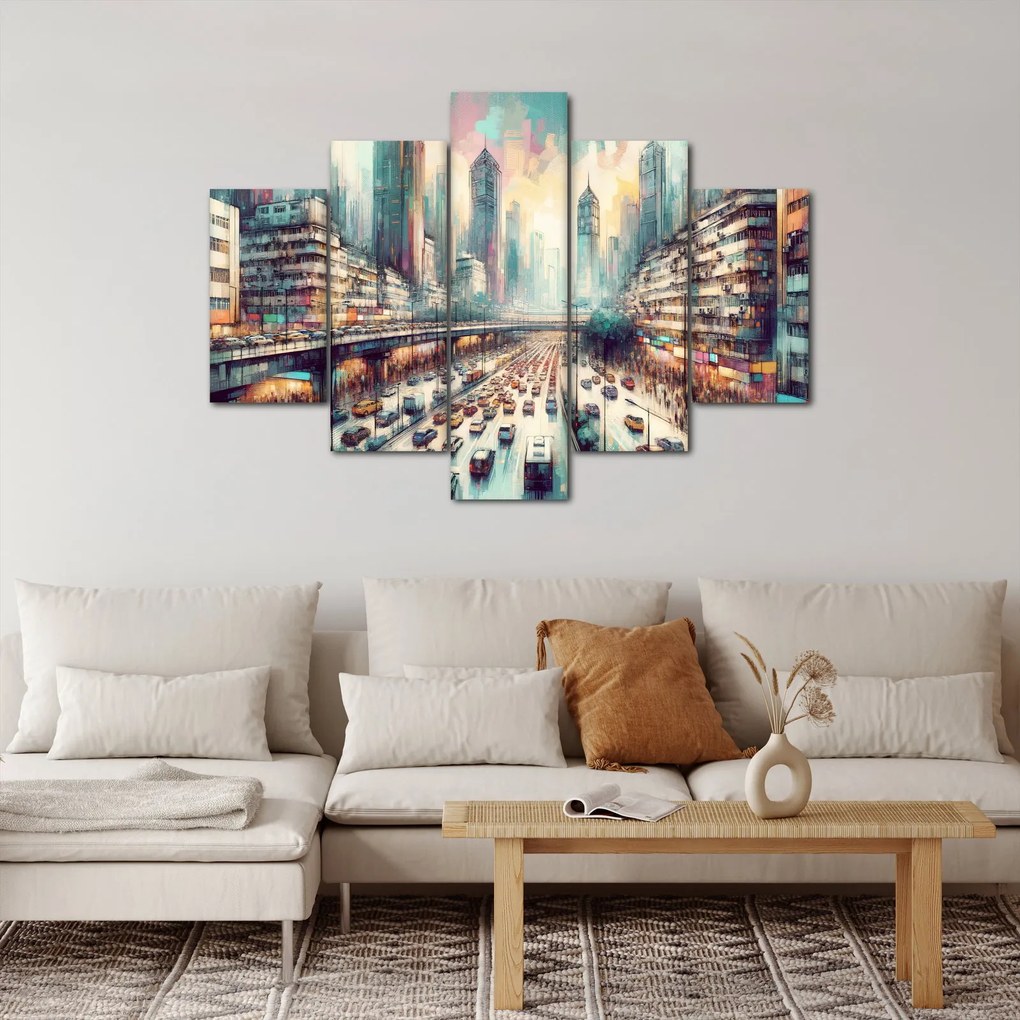 Obraz - Život veľkomesta (150x105 cm)