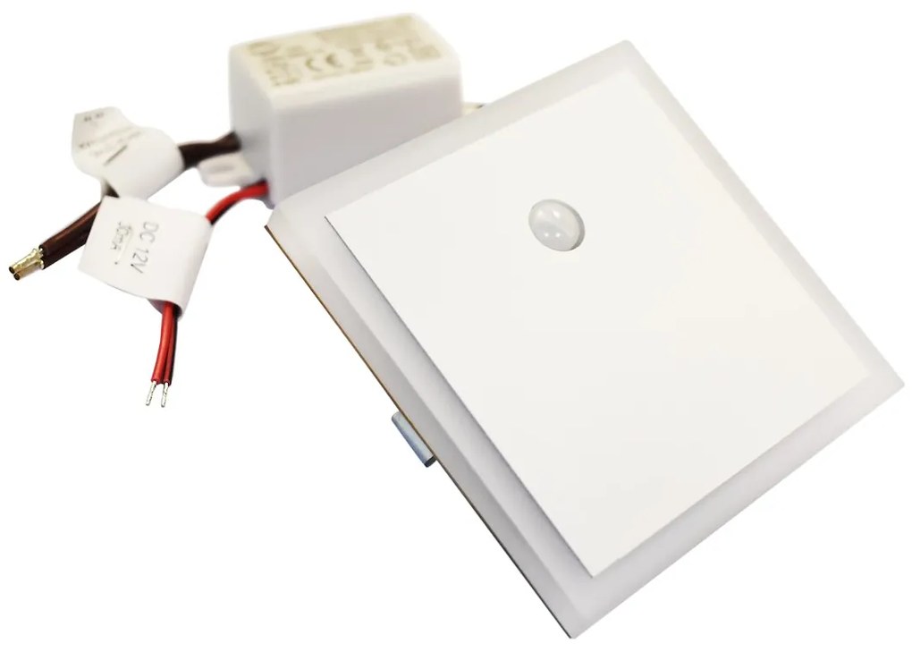 Schodiskové LED svietidlo Evo, 1x LED 0,6w, 4000k, w, pohybový senzor