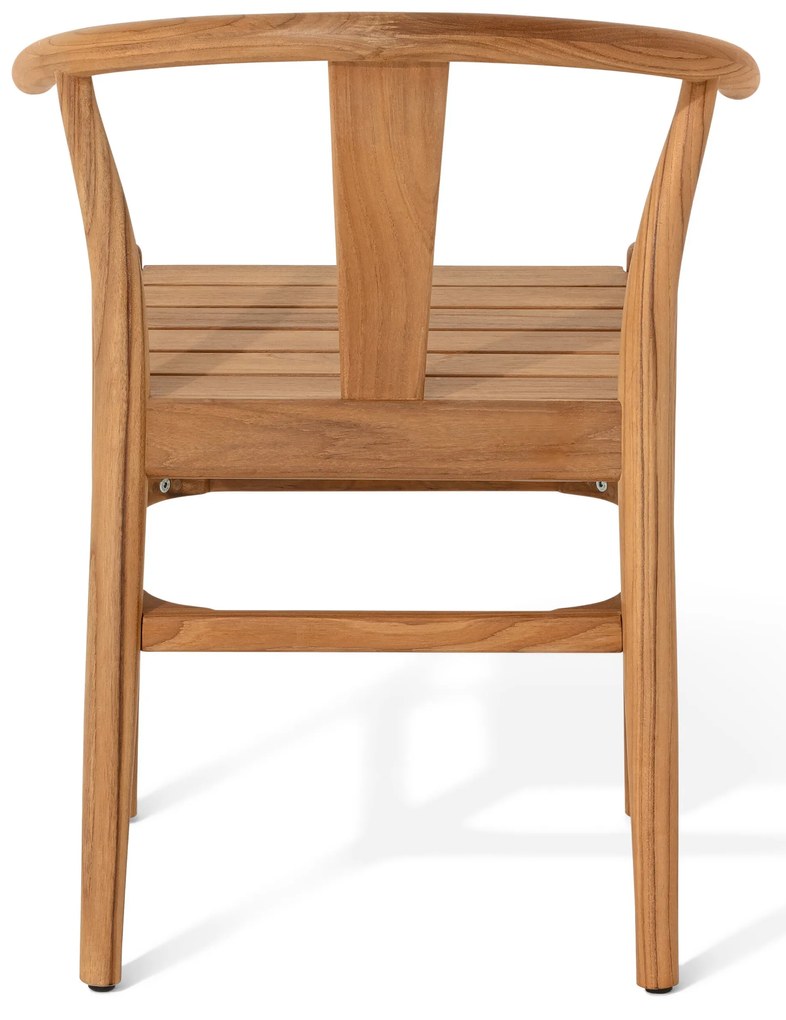 Dizajnová jedálenská stolička z tíkového dreva