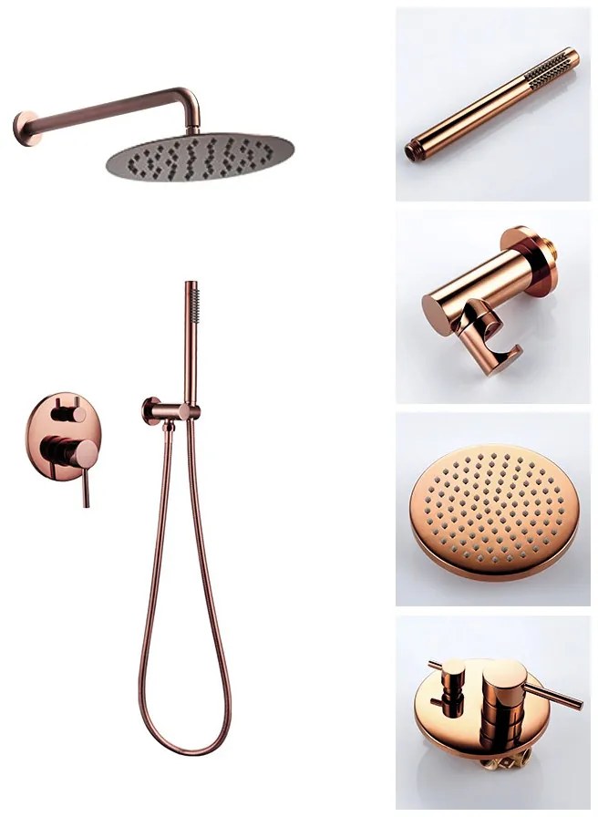 Sprchová podomietková súprava MAXMAX Rea LUNGO - rose gold