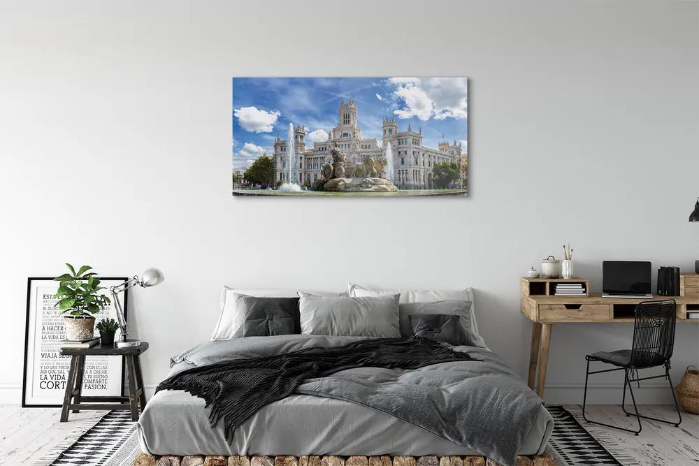 Obraz na akrylátovom skle Spain fountain palace madrid 125x50 cm