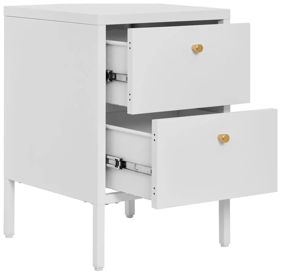 Biely kovový nočný stolík Dalby – House Nordic