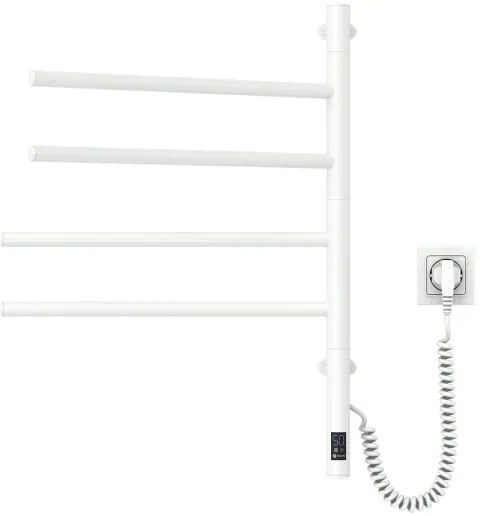 Elektrický otočný sušák na uteráky ARABESQUE 150W/230V 64,6 cm IP44 biely