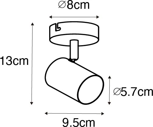 Moderné bodové svetlo mosadzné nastaviteľné - Jeana