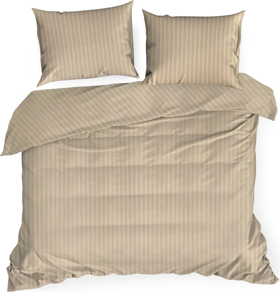 SATÉNOVÉ OBLIEČKY VERA 140X200 CM, 1 KS 70X80 CM BÉŽOVÉ