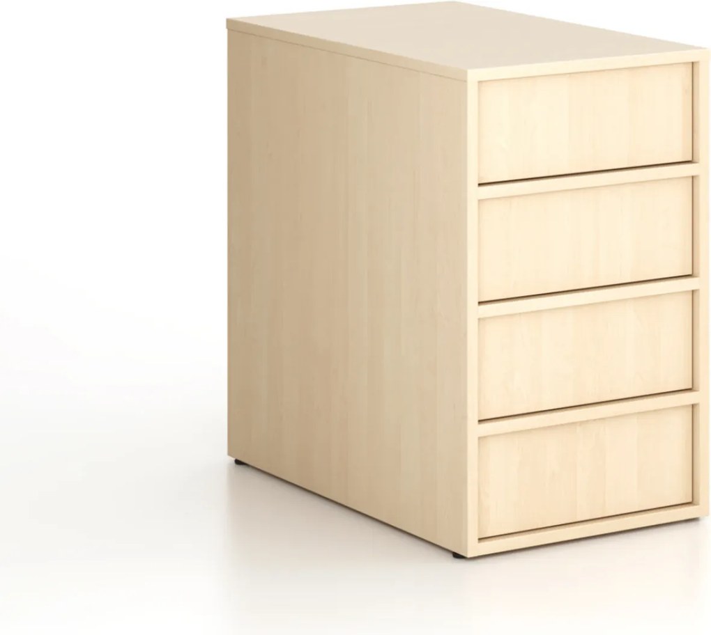 Kancelársky prístavný kontajner FRAME, 428 x 763 x 721 mm, breza
