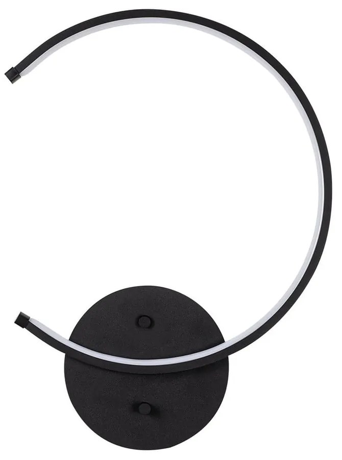 Čierne LED nástenné svietidlo ø 10 cm Moon – Opviq lights