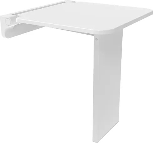 Mereo Sedátko do sprchy s podpornou nohou, duroplast, biele, MER-CSS121P
