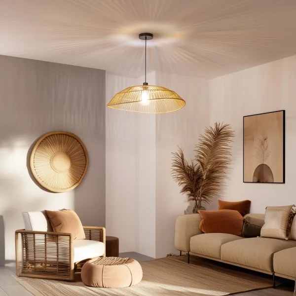 Brilagi - LED luster na lanku CERIA BOHO 1xE27/40W/230V pr. 70 cm hnedá