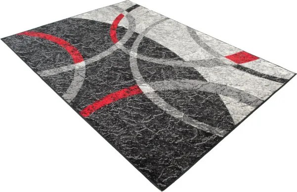 Koberec QMEGA PP CRM T157A čierny / červený