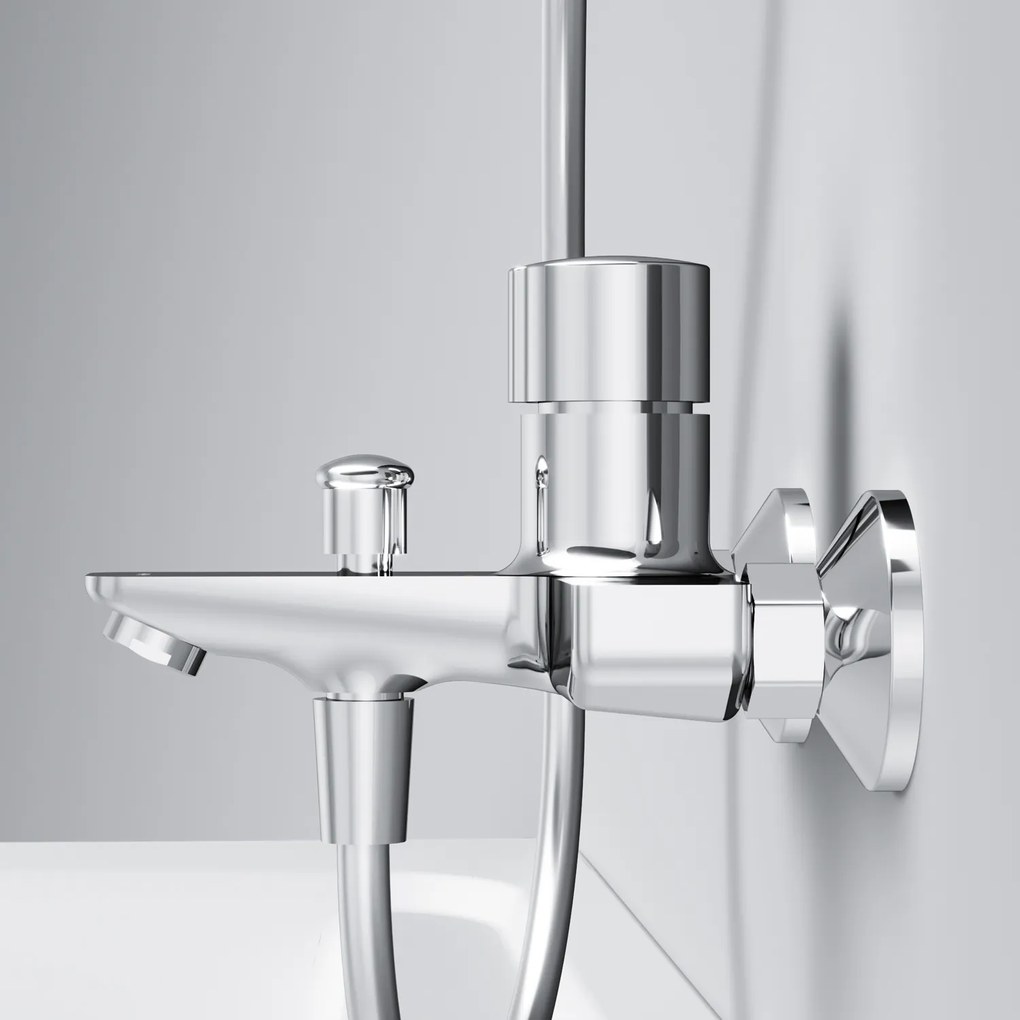 Vaňová a sprchová batéria AM.PM X-Joy FXT10500 TouchReel, jednopáková, chróm