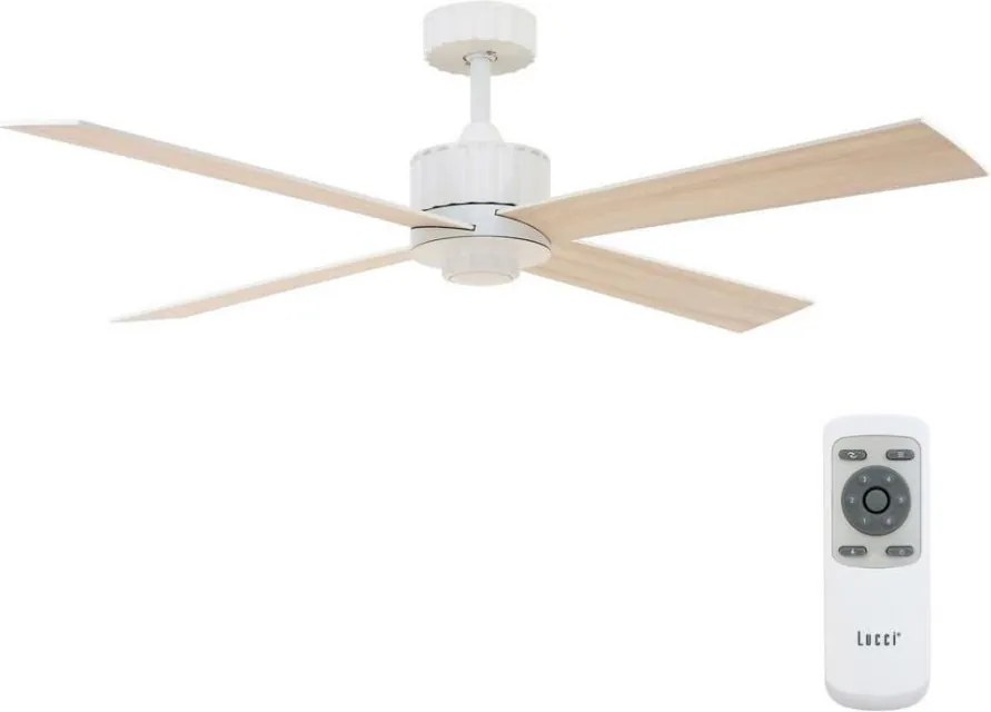 Lucci air 213171 - LED Stropný ventilátor NEWPORT drevo/biela/béžová + DO