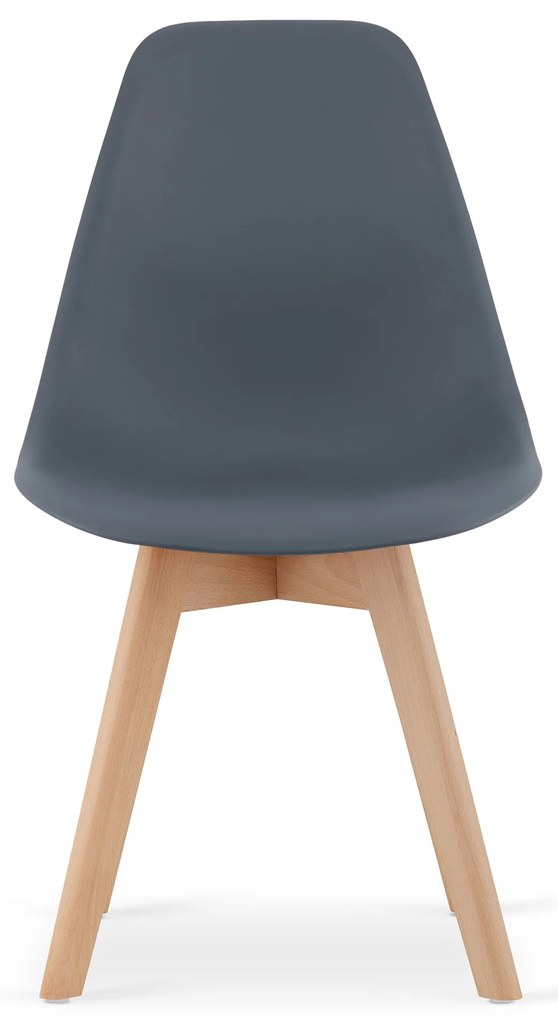 Bridlicovo sivá stolička KITO s bukovými nohami