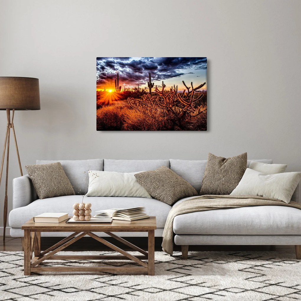Obraz - Zlatá hodinka púšte (90x60 cm)