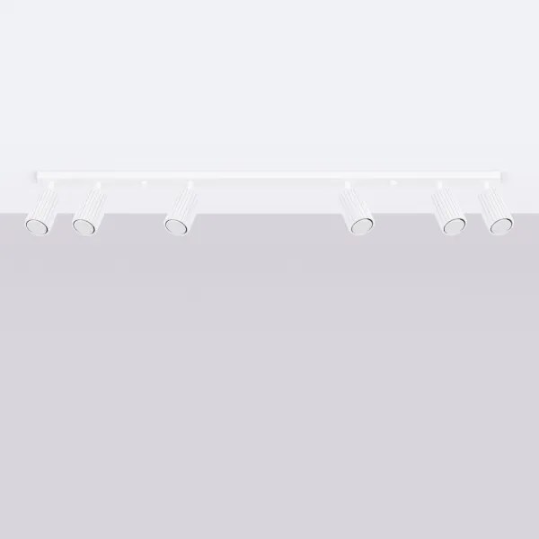 Sollux SL.1547 - Bodové svietidlo KARBON 6xGU10/10W/230V biela