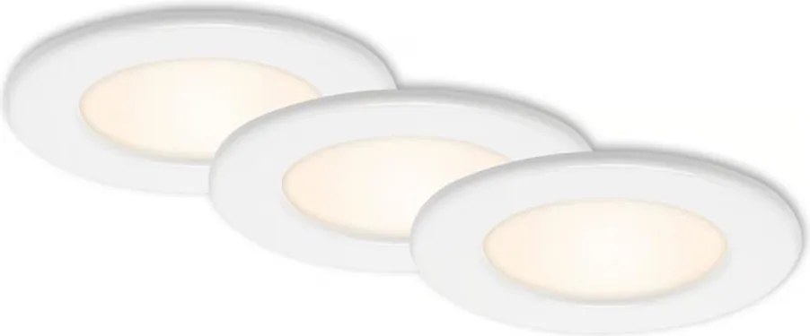 SADA 3x LED kúpeľňových zapustených svietidiel LED/6W/230V 3000K IP44 biela