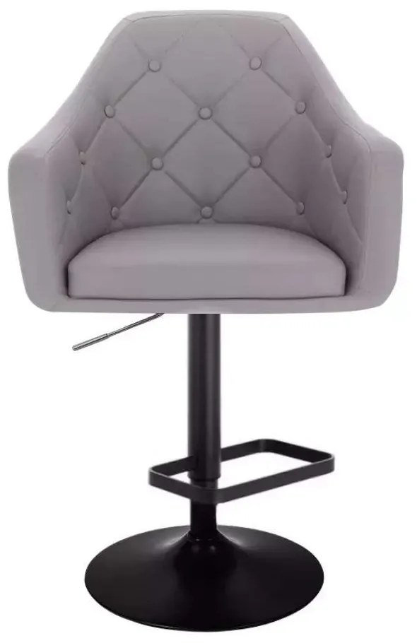 LuxuryForm DESIGN Barová stolička ANDORA na čiernom tanieri - šedá