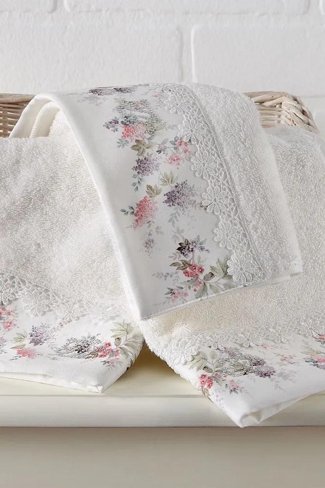 Soft Cotton Osuška a uterák VERSAILES v darčekovom balení Biela Sada (50x100cm,  75x150cm)