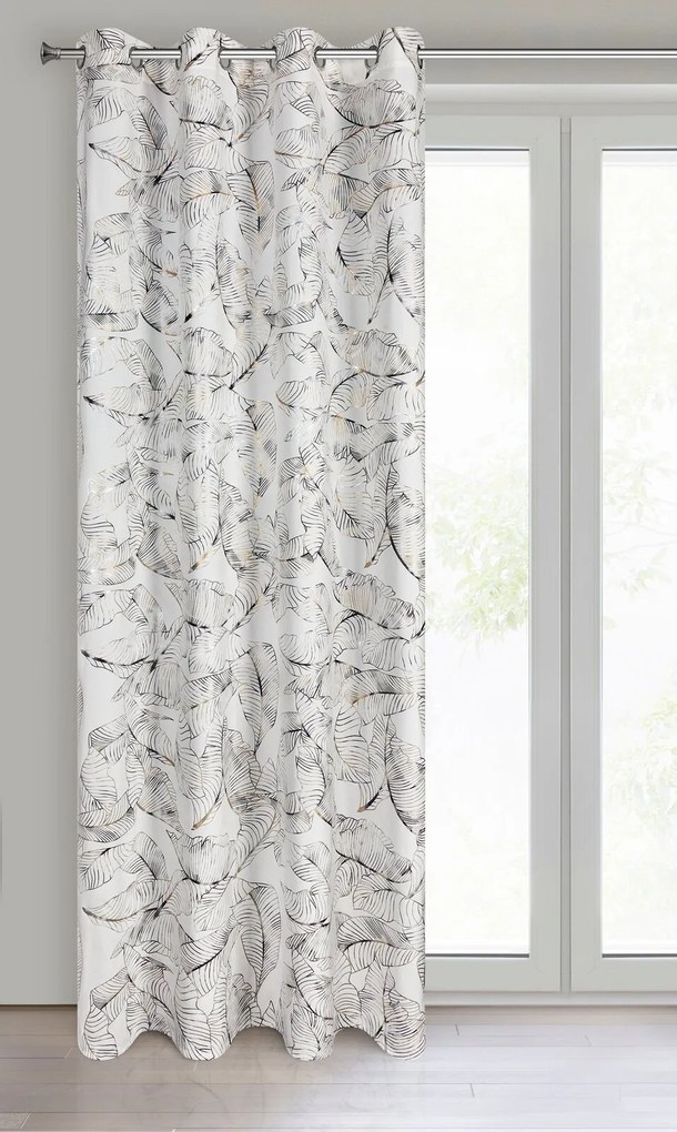 ZATEMŇOVACÍ ZÁVES NA KRÚŽKOCH ODETA 135X250 CM VZOROVANÁ