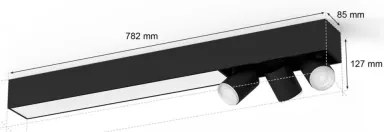 Philips-LED RGBW Stmievateľné bodové svietidlo Hue CENTRIS 3xGU10/4,2W + LED/11W