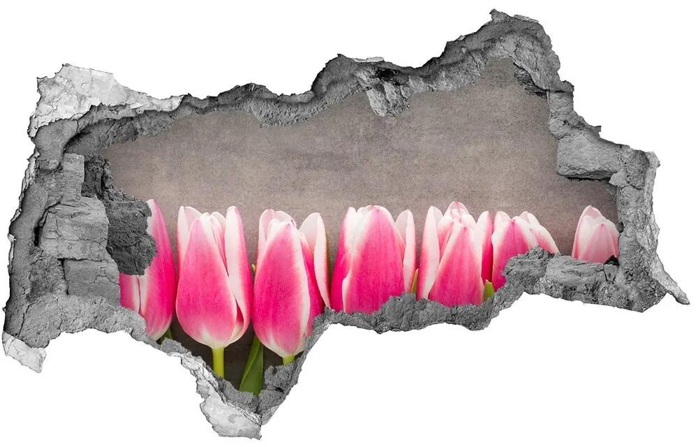 Samolepiaca nálepka na stenu Ružové tulipány nd-b-102142486