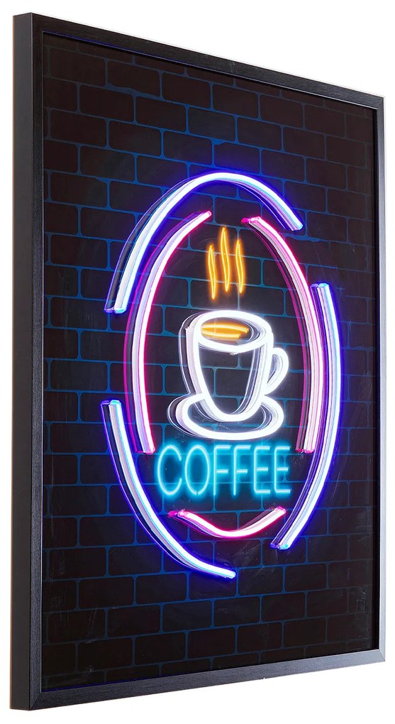 Coffee LED obraz viacfarebný 80x80 cm