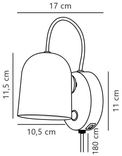 DFTP by Nordlux - Nástenné bodové svietidlo ANGLE 1xGU10/25W/230V biela