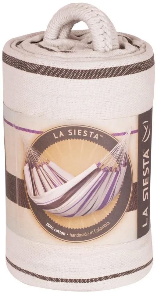 La Siesta Hojdacia sieť CARIBEŇA SINGLE - purple, bavlna + polyester