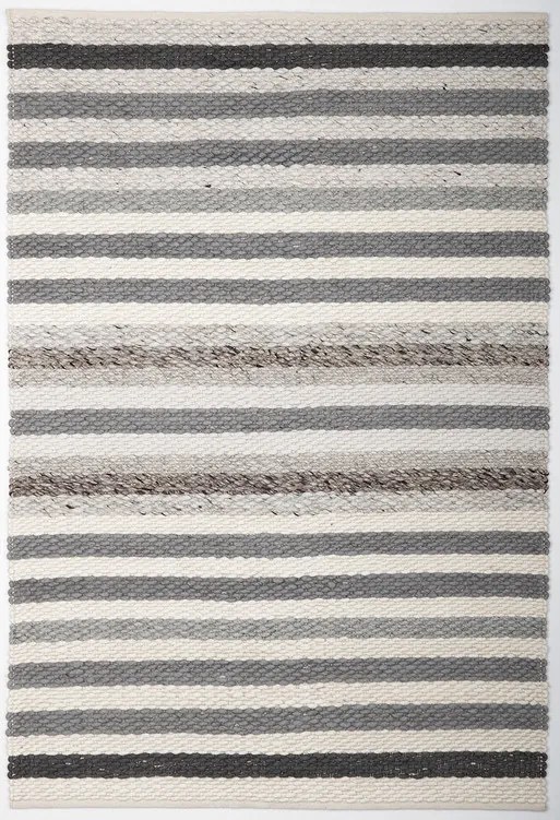 Diamond Carpets India, Ručne viazaný kusový koberec MCK Strop DE 2263 Pastel Brown Mix, 120x170, čiernobiela, obývacia izba