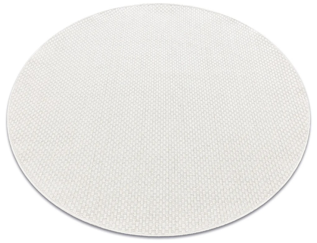 Dywany Łuszczów Kusový koberec Timo 6272 White kruh – na von aj na doma - 120x120 (priemer) kruh cm